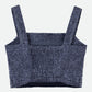 DENIM LIKE KNIT BUSTIER