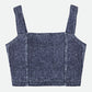 DENIM LIKE KNIT BUSTIER