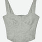 ORGANIC COTTON PILE BUSTIER