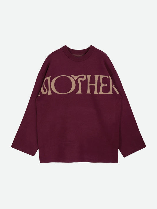 MOTHER LOGO OVER KNIT