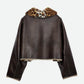 REVERSIBLE SHORT FAKE FUR JACKET