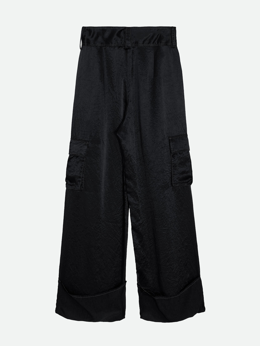 SHINY POCKET WIDE PANTS