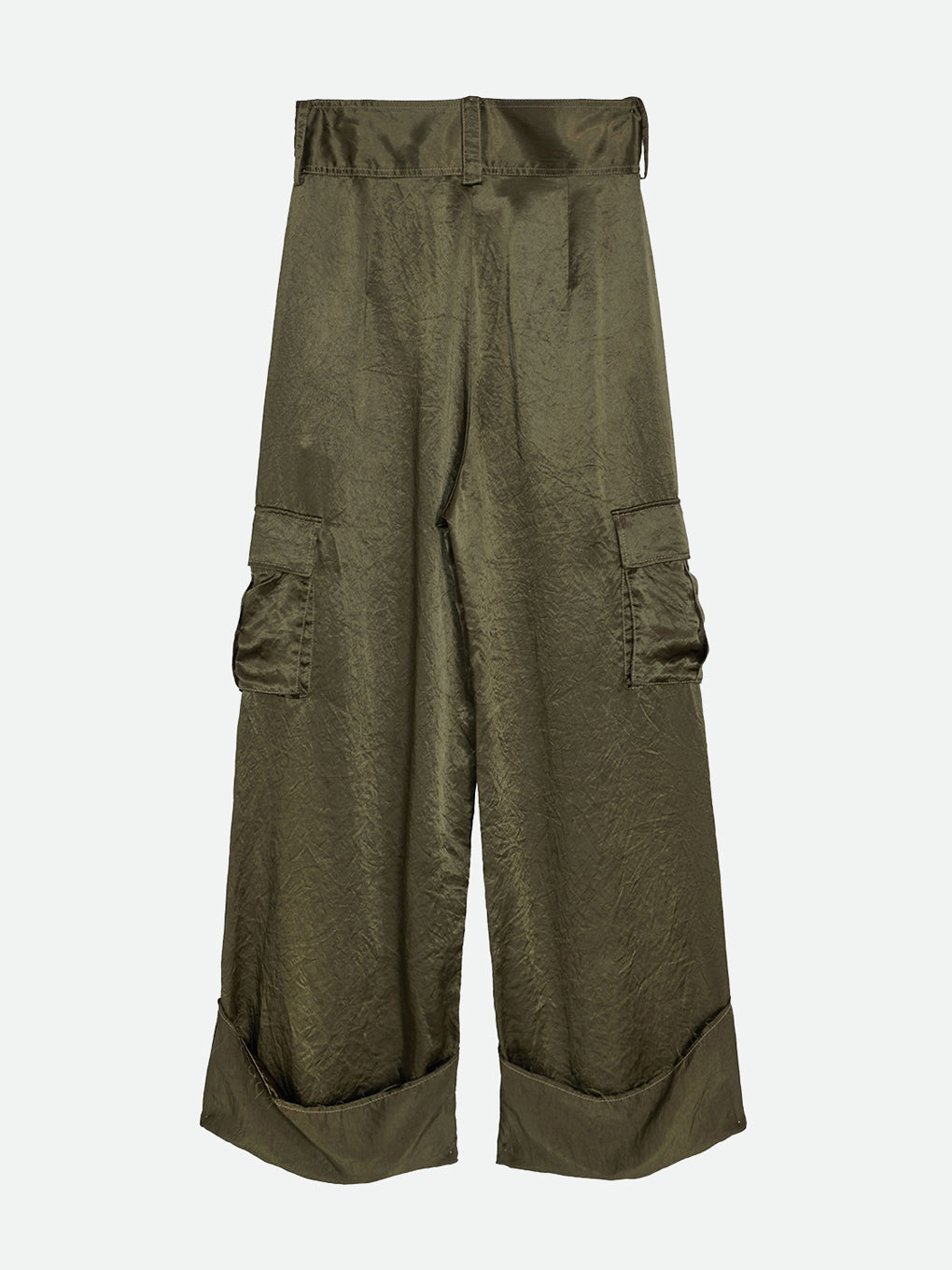 SHINY POCKET WIDE PANTS