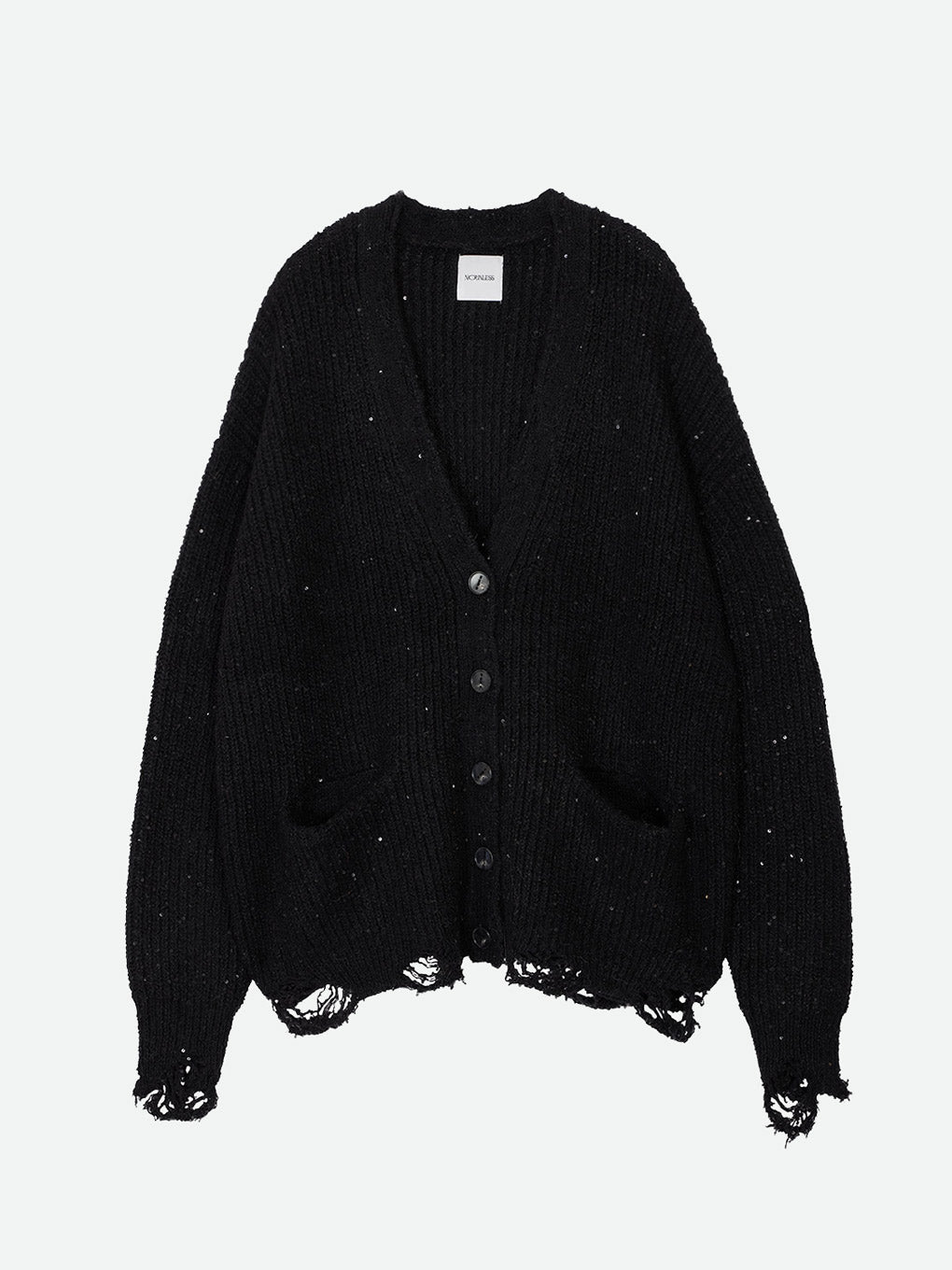 SHINY GRUNGE KNIT CARDIGAN