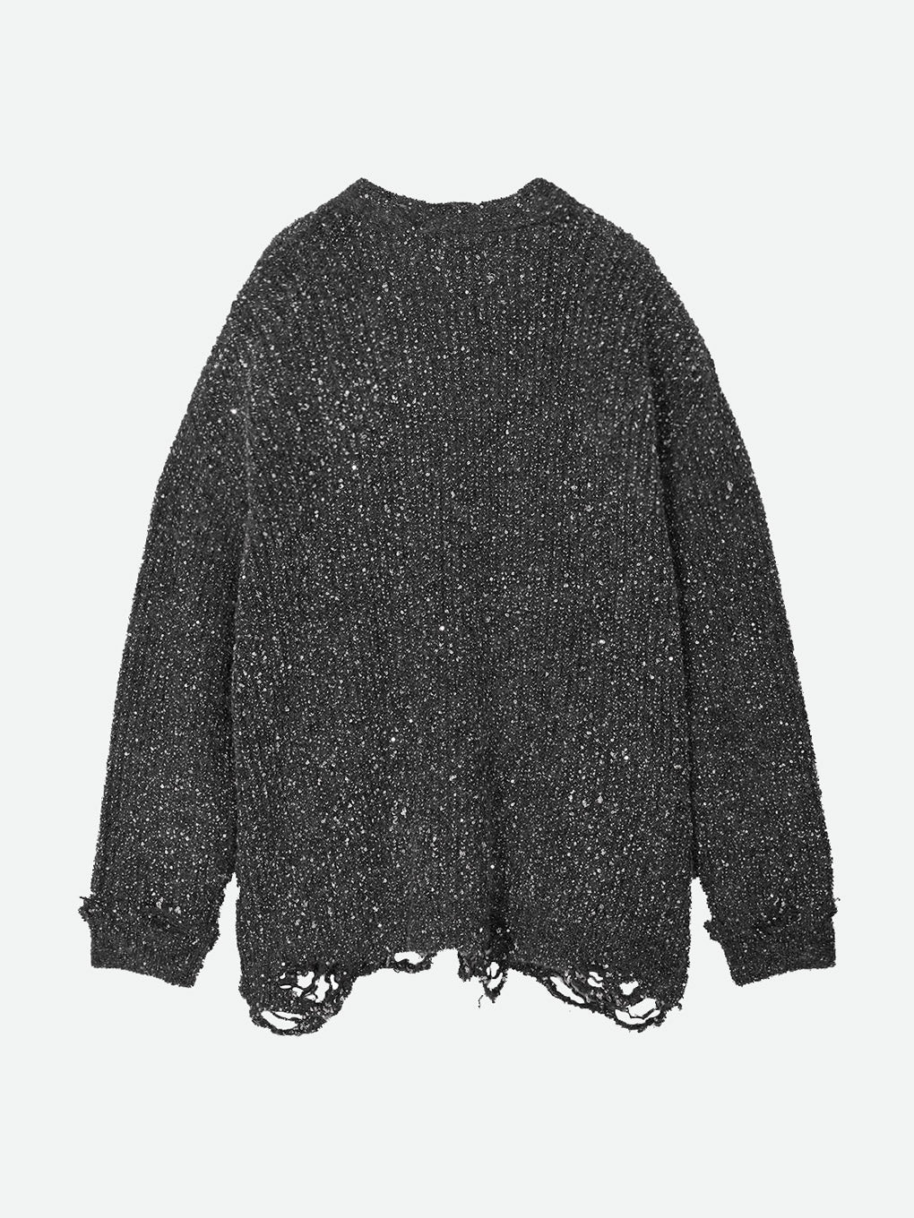 SHINY GRUNGE KNIT CARDIGAN