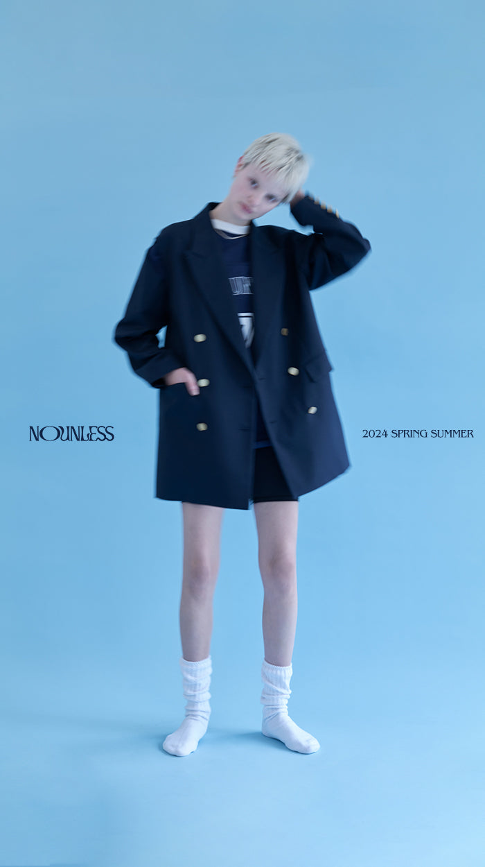 NOUNLESS ナウンレス Short Sailor Knit Jacket - ジャケット・アウター